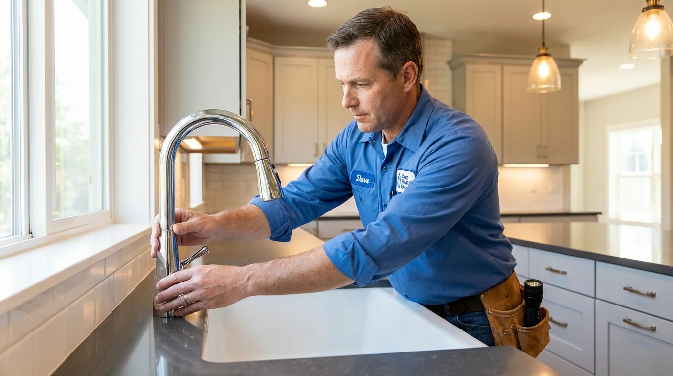 Kitchen faucet installation by Johns Plumbing LLC in Willits