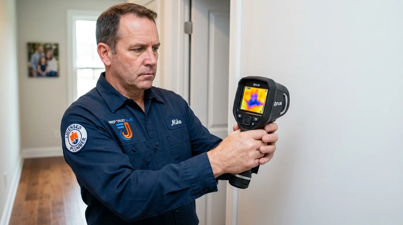 Thermal imaging leak detection by Johns Plumbing LLC in Willits